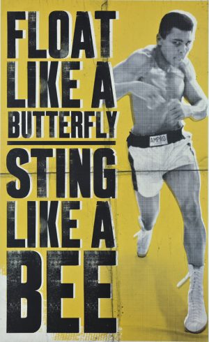 Das Bild »Float like a butterfly, sting like a bee« Muhammad Ali