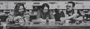 Filmszene aus The Big Lebowski mit Donny, Walter und Dude