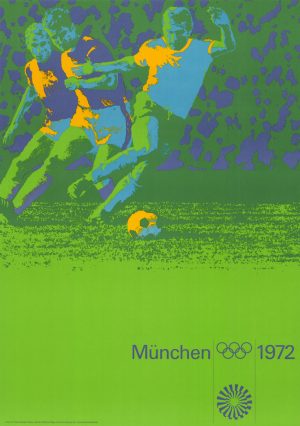 Original Fussballplakat von der Olympiade 1972 in München