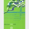 Echtes Plakat aus der Serie von Otl Aicher zur Olympiade in München
