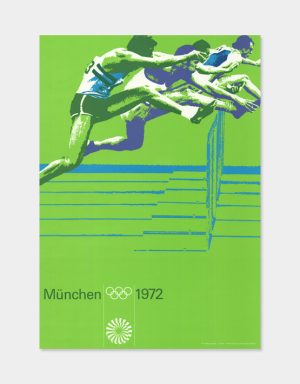 Echtes Plakat aus der Serie von Otl Aicher zur Olympiade in München