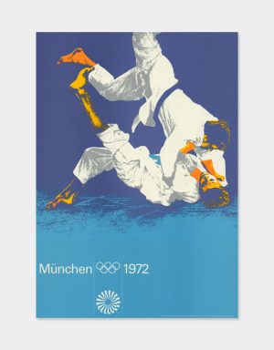 Originalplakat von der Sportart Judo während der Olympischen Spiele 1972
