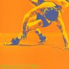Ringen Olympiaplakat 1972 Echtes Poster von Otl Aicher zur Sportart Ringen 1972