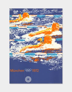 Schwimmen 1972 Poster von den olympischen Spiele in München
