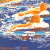Schwimmen Olympiaplakat 1972 Originalplakat von der Olympiade im Jahr 1972