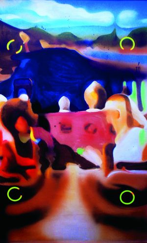 Das Bild Rainbow Blue River von Manus Hüller