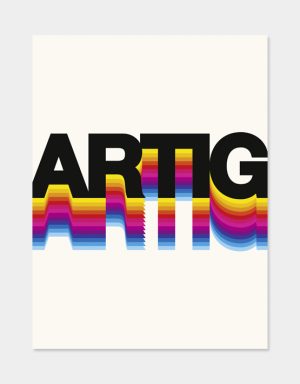 Wandbild mit Tyographie